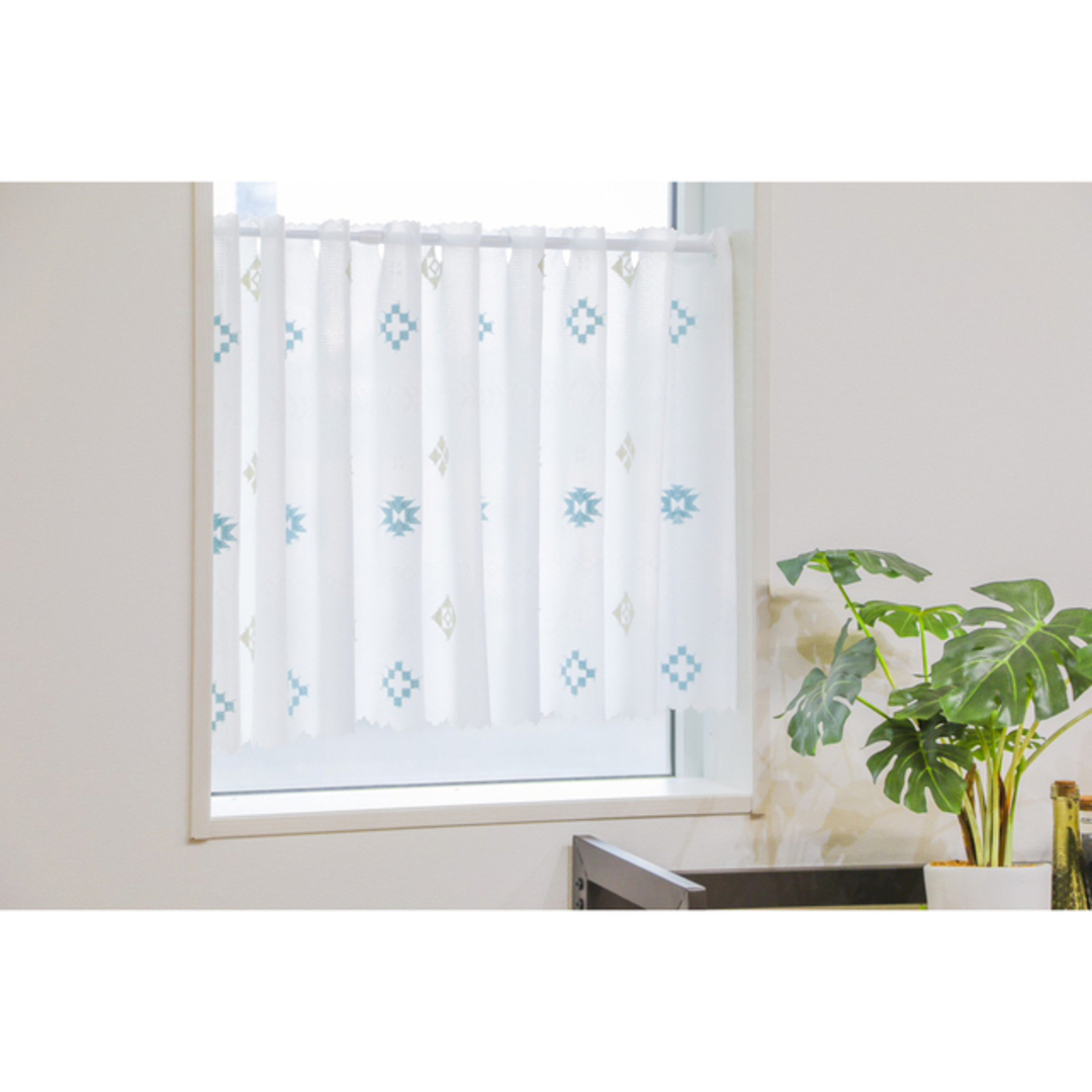 ☆新品☆レースカフェカーテン(キリム) 1枚-