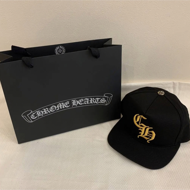 売り切れ必至！ Chrome Hearts Hearts キャップ 黒 クロムハーツ