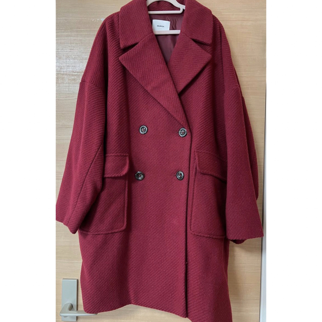 MURUA(ムルーア)のMURUA コート　赤 レディースのジャケット/アウター(ロングコート)の商品写真