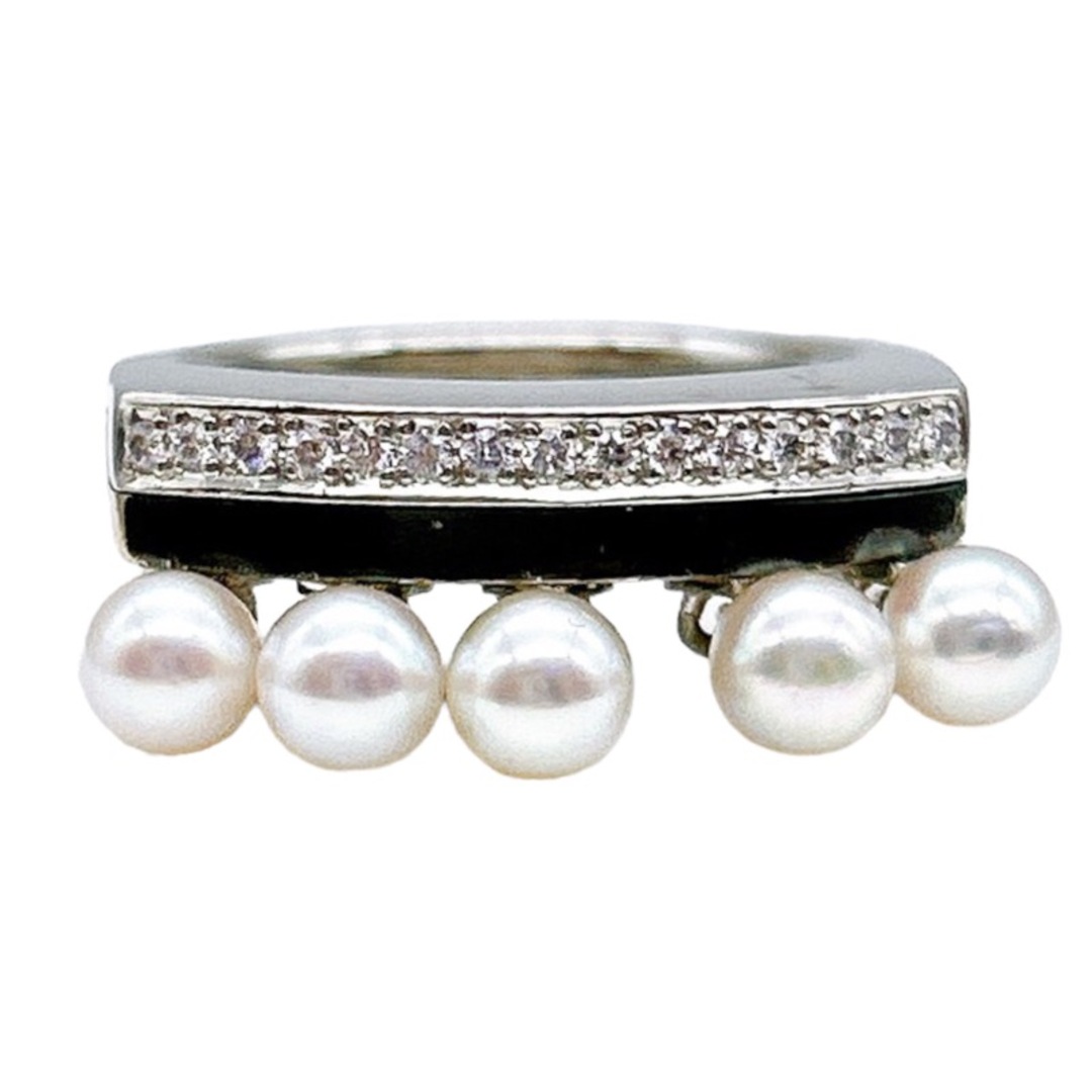 MIKIMOTO(ミキモト)の　ミキモト MIKIMOTO パール　ダイヤリング Pt950/K18 ジュエリー レディースのアクセサリー(リング(指輪))の商品写真