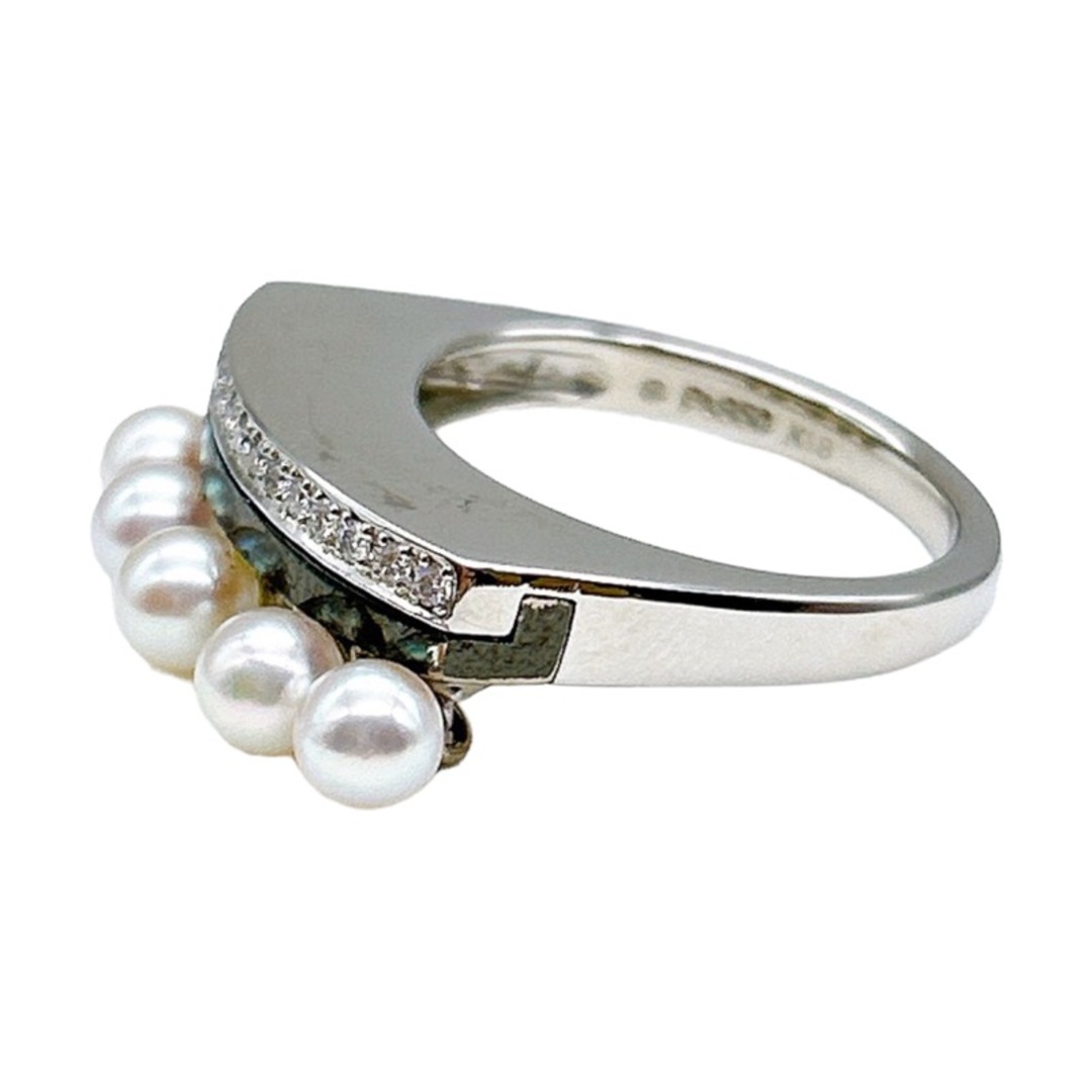 MIKIMOTO(ミキモト)の　ミキモト MIKIMOTO パール　ダイヤリング Pt950/K18 ジュエリー レディースのアクセサリー(リング(指輪))の商品写真