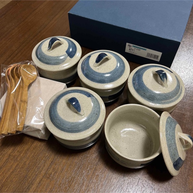 未使用品　翠泉　茶碗蒸し　5客セット