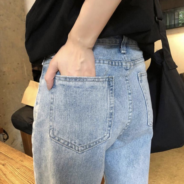 ベーシック デニム ハーフパンツ M 26 レディース プチプラ シンプル 18 レディースのパンツ(デニム/ジーンズ)の商品写真