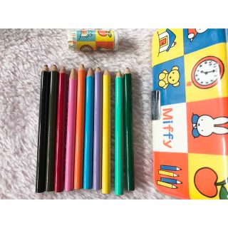 ミッフィーちゃん　ミニ色鉛筆10色　消しゴム　筆箱(色鉛筆)
