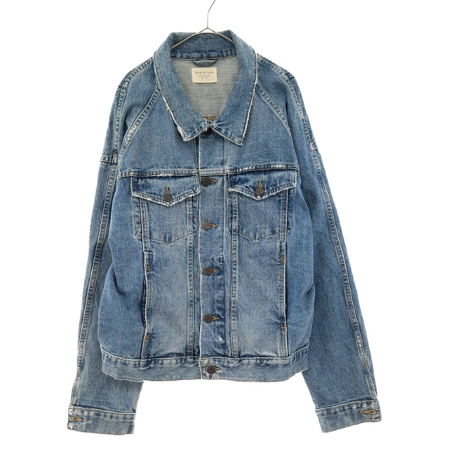 逸品】 OF FEAR GOD インディゴ JACKET TRUCKER RAGLAN DENIM オーバー