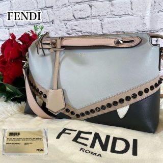 フェンディ(FENDI)のフェンディ バイザウェイ モンスター 2way ショルダー ハンドバッグ 水色(ショルダーバッグ)