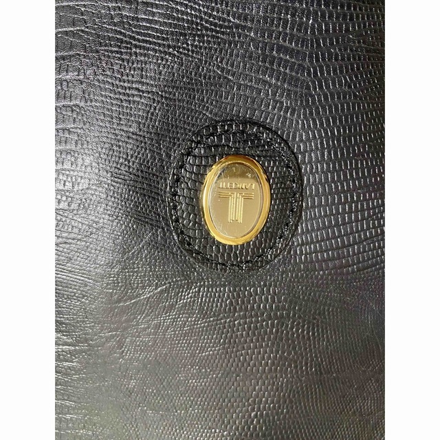 美品 LANCETTI ランチェッティ ハンドバッグ ブラック 黒