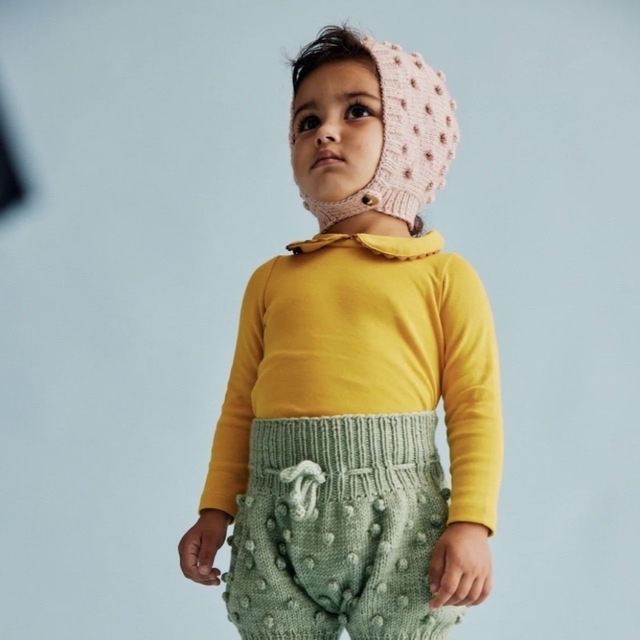 mishaandpuff Popcorn Bonnet ROSETTE 2-4y