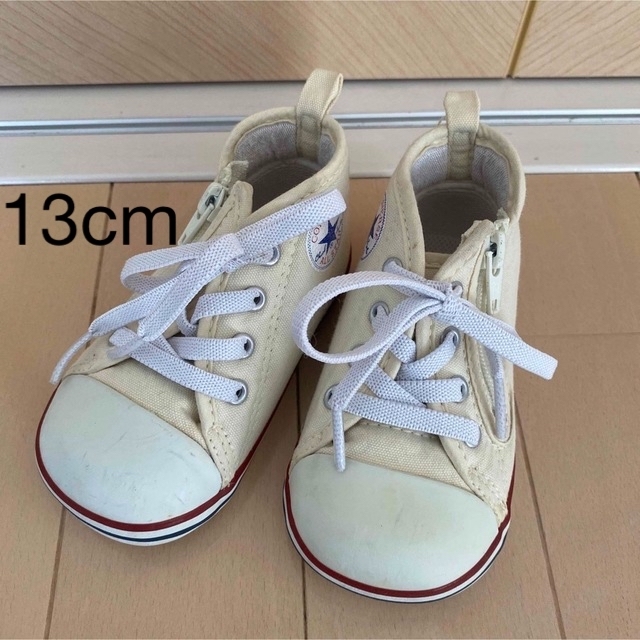 CONVERSE(コンバース)のコンバース オールスター ハイカット アイボリー 13cm キッズ/ベビー/マタニティのベビー靴/シューズ(~14cm)(スニーカー)の商品写真