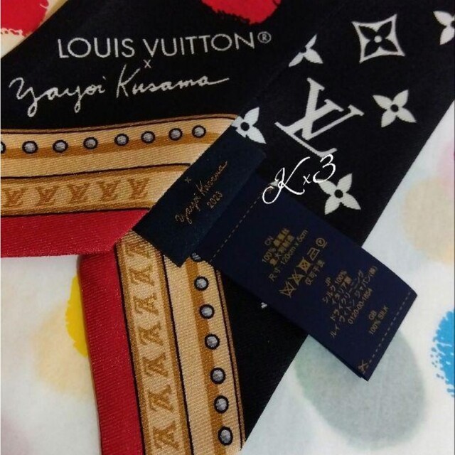LOUIS VUITTON(ルイヴィトン)のLOUIS VUITTON バンドー・ペインティッド ドット レディースのファッション小物(バンダナ/スカーフ)の商品写真