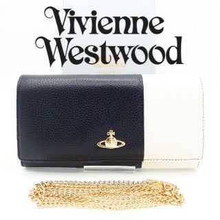 ヴィヴィアンウエストウッド(Vivienne Westwood)の【新品】ヴィヴィアン・ウエストウッド 長財布 ブラック×ホワイト(財布)