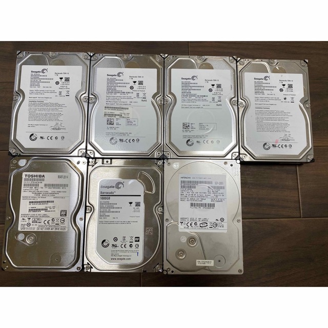 HDD １TB ✖️7枚セット計7TB