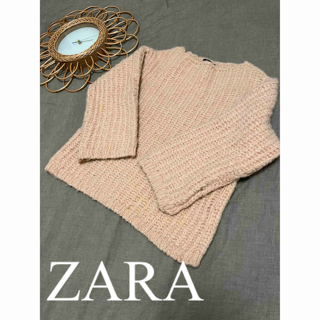 ZARA(ザラ)の美品　ZARA ザラ　ニット　トップス　セーター　ピンク　人気　完売 レディースのトップス(ニット/セーター)の商品写真