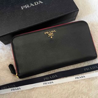 プラダ(PRADA)の美品 PRADA プラダ 長財布 ラウンドファスナー(財布)