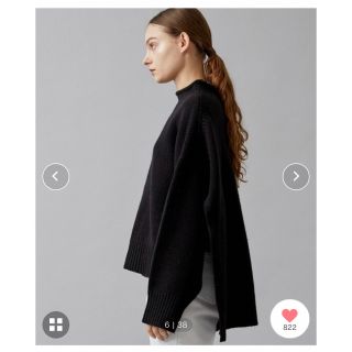 CLANE - 新品未使用タグ付き クラネ サイドスリットワイドケープニット