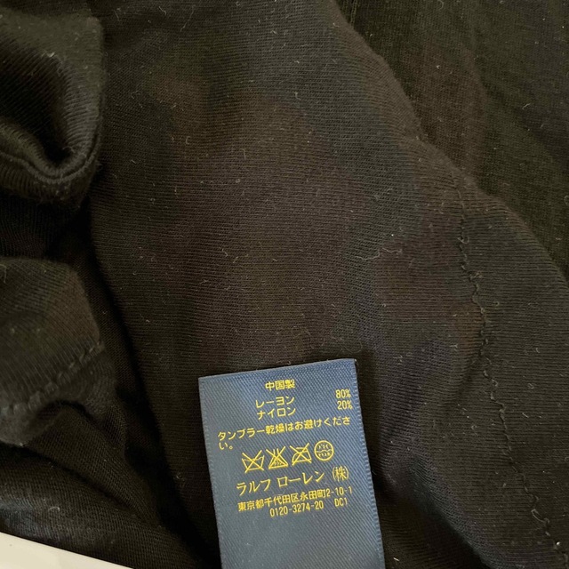POLO RALPH LAUREN(ポロラルフローレン)のラルフローレン　襟付きワンピース　黒 レディースのワンピース(ひざ丈ワンピース)の商品写真