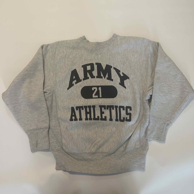 80's CHAMPION リバースウィーブ　スウェット　ARMY 染み込み M