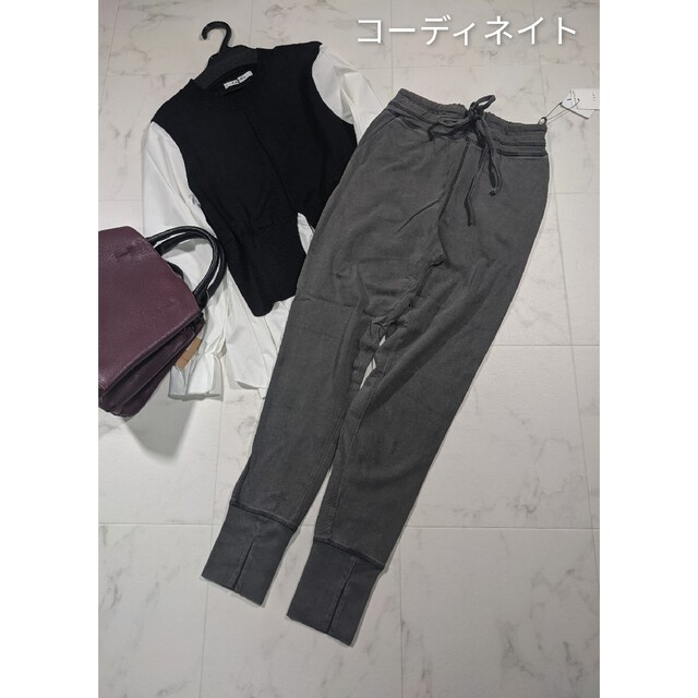SCOT CLUB - 定価13000円 YORT/ヨート 裾リブ スリット ジョガーパンツ チャコール