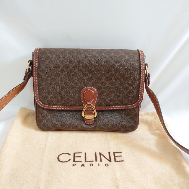 CELINE マカダム柄 ショルダーバッグ