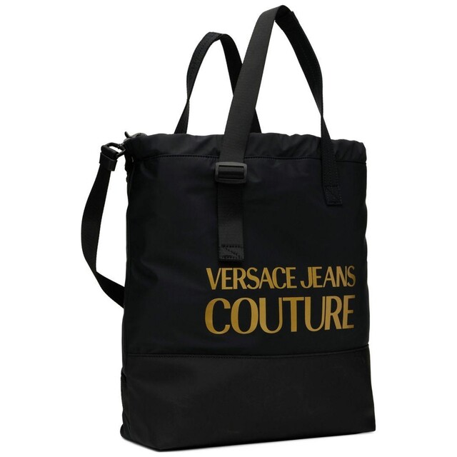 VERSACE(ヴェルサーチ)のVERSACE JEANS COUTURE トートバッグ ブラック ゴールド メンズのバッグ(トートバッグ)の商品写真