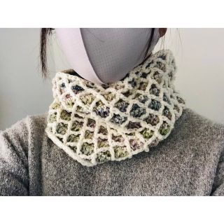 ネックウォーマー　No.6 スヌード　ハンドメイド(ネックウォーマー)