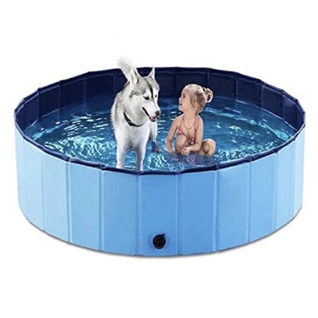 春夏新作モデル プール 子供用プール 犬用プール ペット用 頑丈 直径120x高さ40cm Ninonly プール 子供用 ペット用 犬用プール バスプール 頑丈設計 折りたたみ式 収納便利 排水キャップ付 空気入れ不要 お庭用 直径120x