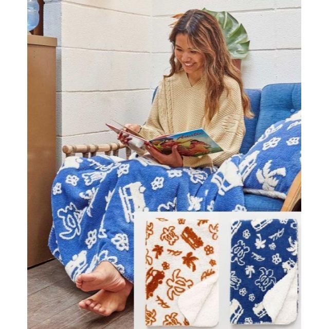 KAHIKO(カヒコ)のプナハナBKT M ハワイアン ブランケット 100x140cm ハワイアン雑貨 インテリア/住まい/日用品の寝具(毛布)の商品写真
