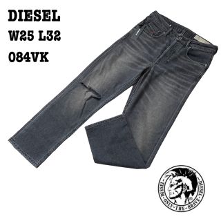 【新品】W25 L32 ディーゼル デニムジーンズ ダメージ ストレッチ 薄黒