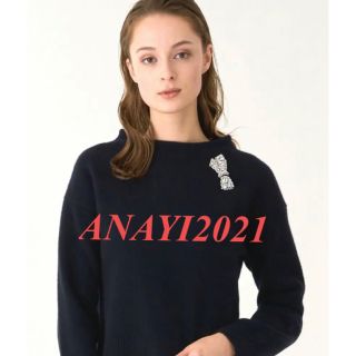 アナイ(ANAYI)のANAYI 2021【専用です】リボンビジューニット　プルオーバー(ニット/セーター)