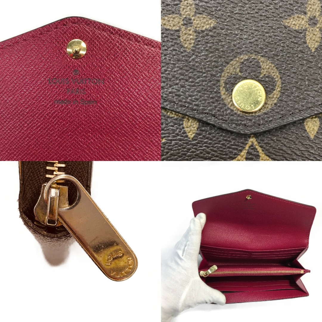 ##LOUIS VUITTON ルイヴィトン ポルトフォイユ サラ 二つ折り長財布 モノグラム M62234 フューシャ ポケット反り・角スレ有