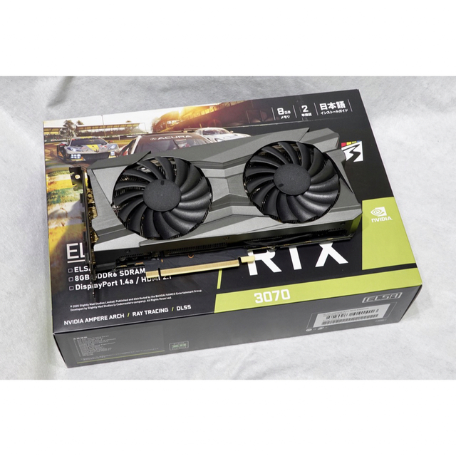 2年保証 ELSA GeForce RTX 3070 GD3070-8GEREZ