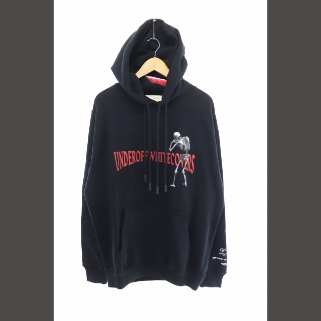 オフホワイト OFF WHITE ×アンダーカバー 19AW フーディー M 黒 - パーカー