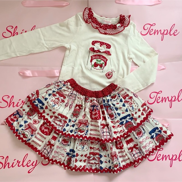 Shirley Temple(シャーリーテンプル)のシャーリーテンプル🎀キャンディーポット カットソー スカート  キッズ/ベビー/マタニティのキッズ服女の子用(90cm~)(Tシャツ/カットソー)の商品写真