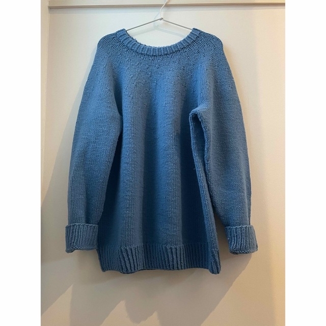 LENO（リノ） hand knitted sweater blue