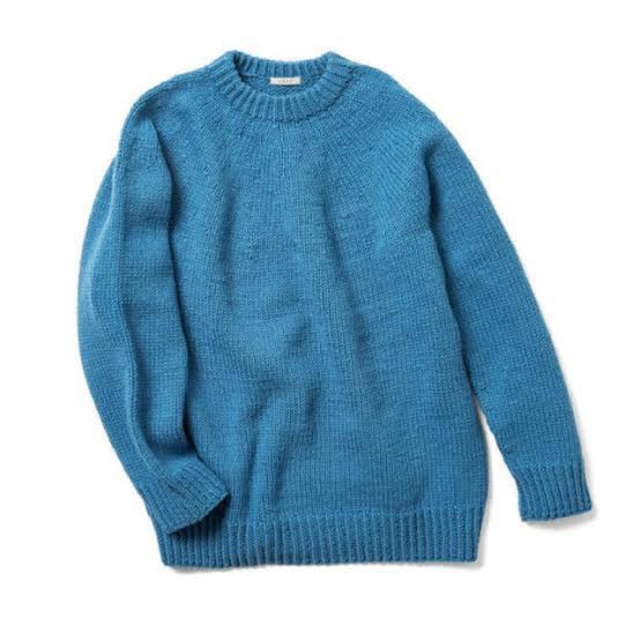 LENO（リノ） hand knitted sweater blue