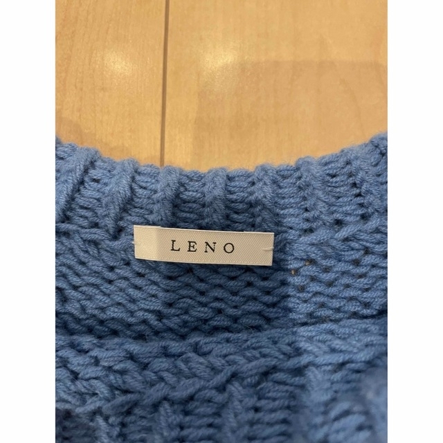 LENO(リノ) hand knitted sweater blue - ニット/セーター