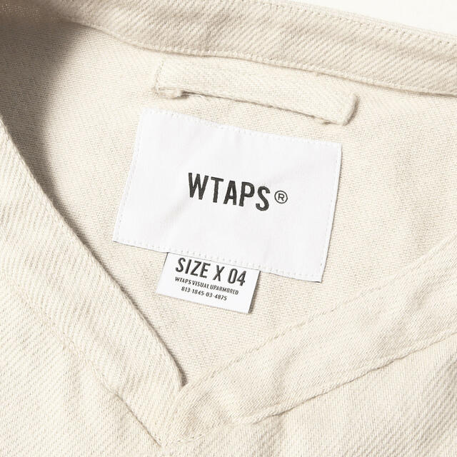 WTAPS ダブルタップス シャツ ワッペンロゴ フランネル ベースボールシャツ LEAGUE / LS リーグ 21AW ベージュ XL トップス カジュアルシャツ 長袖 【メンズ】【美品】