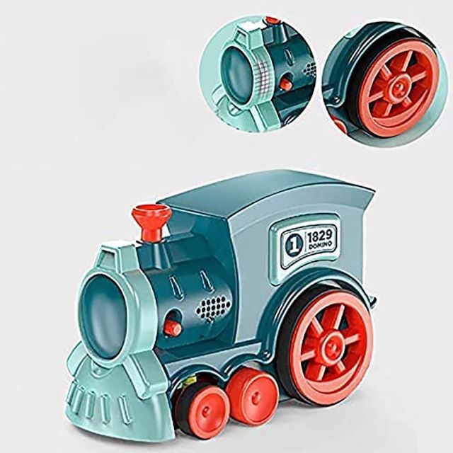 送料無料★玩具 ドミノ トレイン 自動 列車 機関車 電車 60個 おもちAiO 4