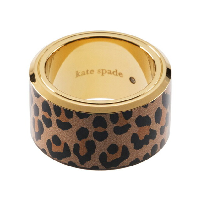 500円引きクーポン】 kate ケイトスペード 新品 - york new spade kate spade LEOPARD レオパード RING  CIGAR リング リング(指輪) 