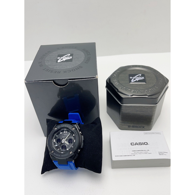 S182 カシオ ジーショック G-STEEL 電波ソーラー ブルー 腕時計