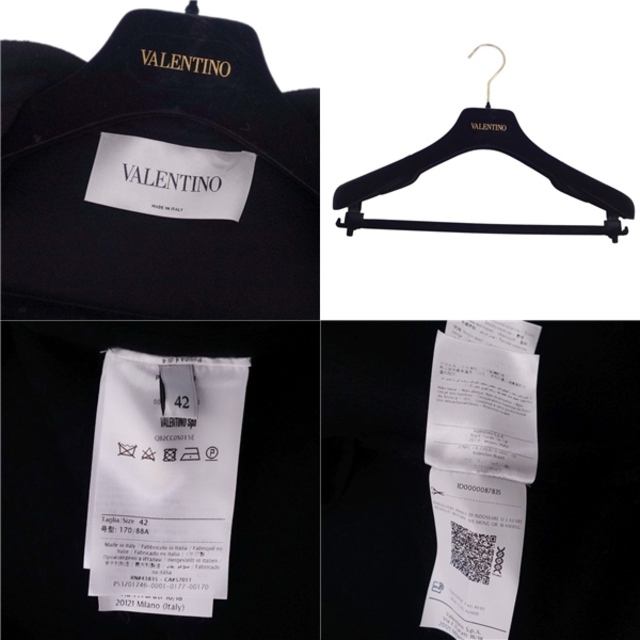 VALENTINO(ヴァレンティノ)の極美品 ヴァレンティノ VALENTINO コート ポンチョ ウール カシミヤ ダブルフェイス アウター レディース イタリア製 42(L相当) ブラック レディースのジャケット/アウター(その他)の商品写真