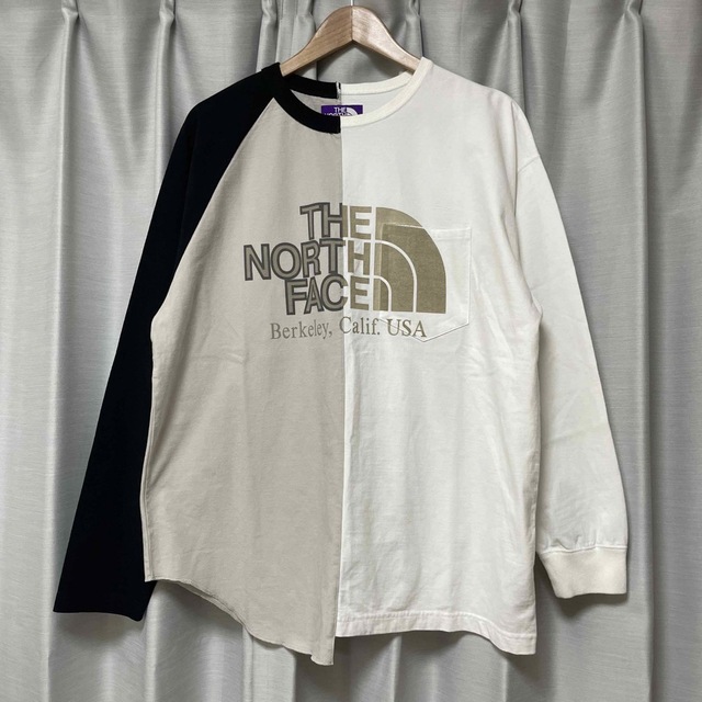 2022公式店舗 NORTH THE - FACE NORTH THE FACE 再構築ロゴカットソー LABEL PURPLE Tシャツ+カットソー(七分+長袖)