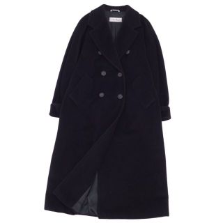 マックスマーラ(Max Mara)の美品 マックスマーラ Max Mara コート 白タグ ダブルブレスト ロングコート ウール カシミヤ アウター レディース JI36 USA2 FB34 GB4(S相当) ブラック(その他)