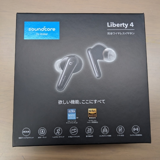 Anker(アンカー)のsoundcore LIBERTY 4 完全ワイヤレスイヤホン MIDNIGHT スマホ/家電/カメラのオーディオ機器(ヘッドフォン/イヤフォン)の商品写真