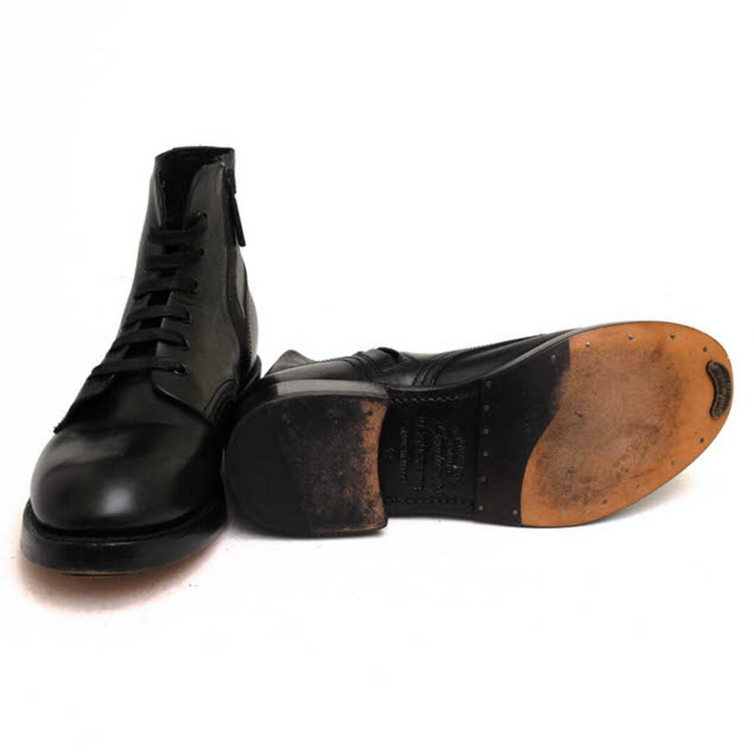 DSQUARED2(ディースクエアード)のディースクエアード／DSQUARED2 レースアップブーツ シューズ 靴 メンズ 男性 男性用レザー 革 本革 ブラック 黒  W14AB111 ANKLE BOOT プレーントゥ サイドジップ レザーソール メンズの靴/シューズ(ブーツ)の商品写真