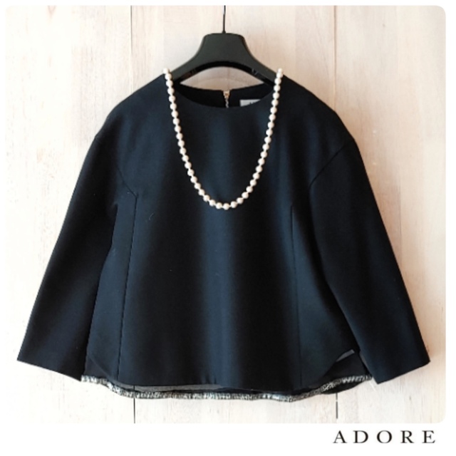 ランキング2022 極美品 ꕤ ADORE ウールブラウス アシンメトリー