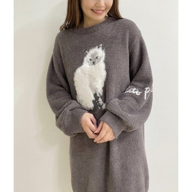 今季新作⭐︎完売品✨ジェラートピケ⭐︎ネコジャガードワンピース 今季新作⭐︎完売品✨ジェラートピケ⭐︎ネコジャガードワンピース
