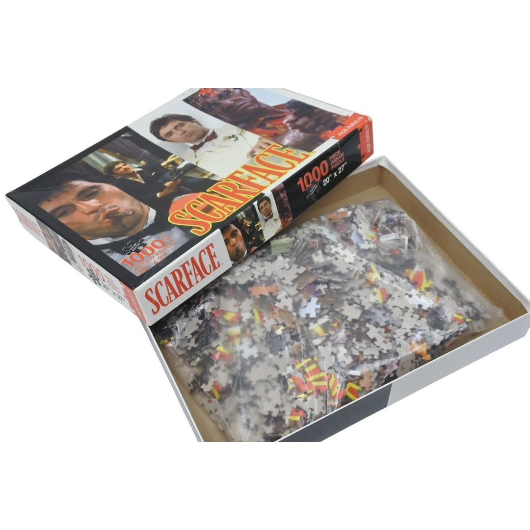 極美品 SCARFACE スカーフェイス JIGSAW PUZZLE ジグソーパズル 1000PIECE 20×27 ブラック レッド  45853