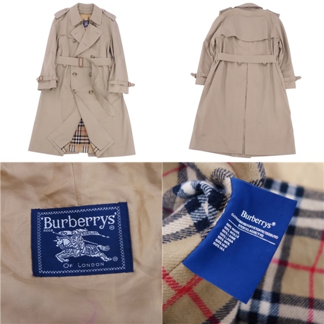 BURBERRY(バーバリー)の極美品 Vintage バーバリー Burberrys コート トレンチコート メンズ ライナー コットン アウター 古着 40(L) ベージュ メンズのジャケット/アウター(トレンチコート)の商品写真