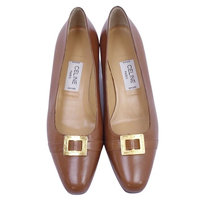 CELINE - Vintage セリーヌ CELINE パンプス ゴールド金具 CELINE - Vintage セリーヌ CELINE パンプス ゴールド金具